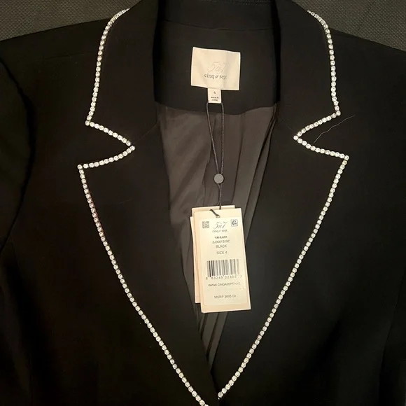 Cinq a sept Yumi Blazer Black size 4 - Picture 1 of 6